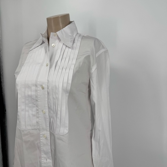 NWT Madewell Tuxedo Button-Up Shirt in Poplin in Eyelit White - Picture 6 of 13